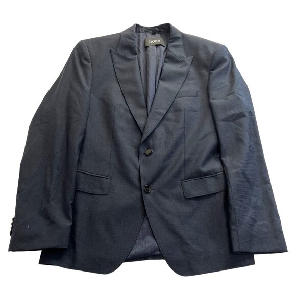 BOSS Hugo Boss REDA Super 110 Suit Jacket in Blue display picture 3